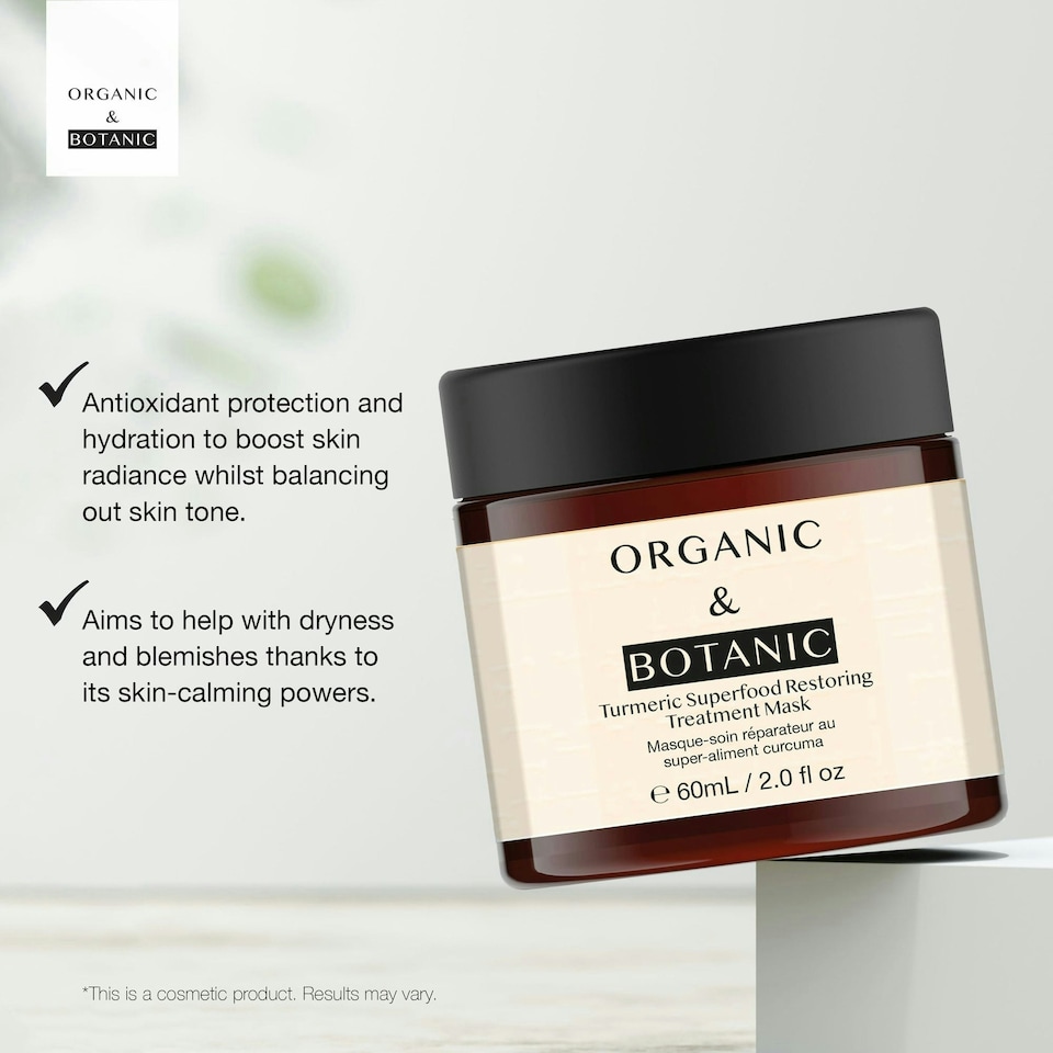image 1 of Organic & Botanic Turmeric Superfood Restoring Treatment Mask 60ml