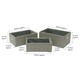 image 5 of JVL Silva Rectangular Fabric Storage Baskets, Set of 3, Grey Grey