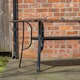image 3 of Outdoor 4 Person Rectangular Glass Top Garden Patio Dining Table Chairs Set