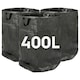 image 1 of Harbour Housewares Heavy-Duty Garden Waste Bags - 400L - Black - Pack of 3 | Black | Black