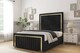 image 2 of Sloomy Boston Gold Black Naples Bed Frame With Mattress With 50" Upholstered Headboard 4'6 Double