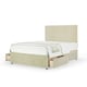 image 1 of Neptune Spring Cream Naples Velvet 2 Drawer Divan Set And Valencia Headboard Small Double