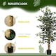image 4 of HOMCOM Artificial Ficus Tree with Lifelike Leaves and Natural Trunks Green | Green | 7.5ft