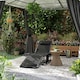 image 2 of Outsunny Folding Sun Lounger with 5-Level Reclining Back, Side Table 