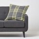image 2 of Homescapes Grey & Yellow Tartan Pattern Cushion Cover - 60 x 60 cm | Grey | Grey & Yellow | 60 x 60 cm