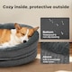 image 6 of Skylos Orthopedic Plush Dog Bed Soft Washable Pet Bed Grey Cosy Cushion XL Size | Grey | XL | XL
