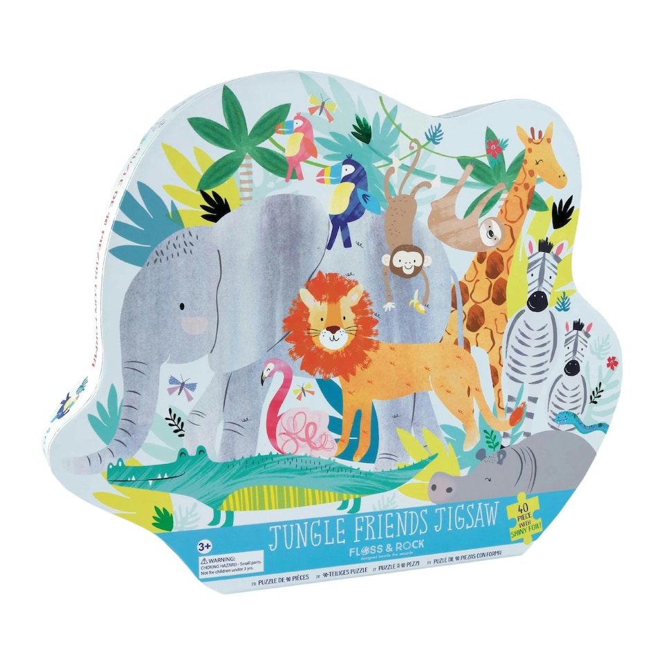image 1 of Floss & Rock Jigsaw Puzzle 40 Piece - Jungle