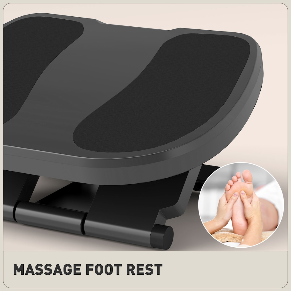 image 1 of HOMCOM Footrest Adjustable Height & Angle 0-30 Degree for Better Posture at Office Grey | Grey | 1