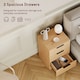 image 5 of Vida Designs Trega 3 Drawer Bedside Chest Bedroom Storage Unit, (H) 50cm x (W) 39cm x (D) 28cm, Pine