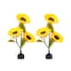 image 1 of Gardenwize Sunflower Solar Stake Lights with 3 Sunflower Heads