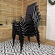 image 7 of Outdoor 6 Person Rectangular Glass Top Garden Patio Dining Table Chairs Set