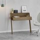 image 4 of Cowork Modern Desk Dark Oak Wall Mounted With Drawer 94cm Wide Brown