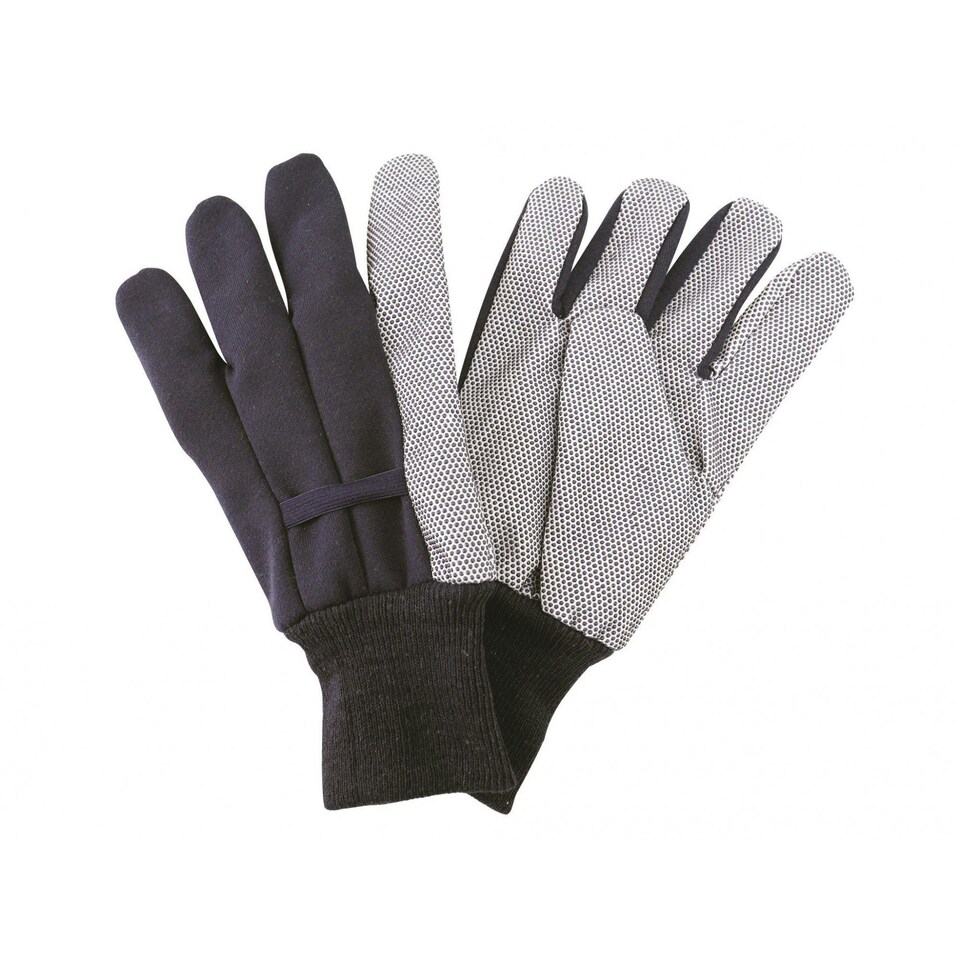 Kent & Stowe Navy Jersey Cotton Grip Gloves - Men's Large - Multi Colour - Navy, Men's Large Multi | Navy, Men's Large