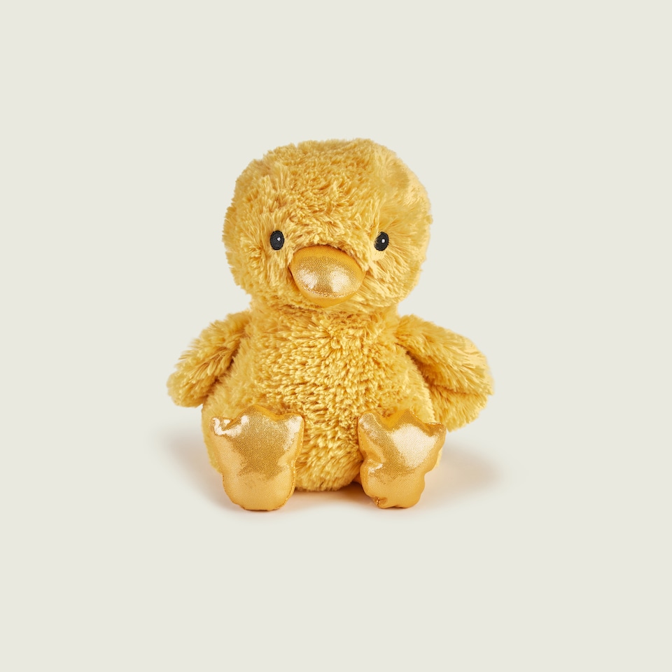 image 1 of Warmies Junior Plush Chick Microwavable Weighted Teddy with French Lavender Scent, Hot or Cold for Cool Relaxation and Warm Relief