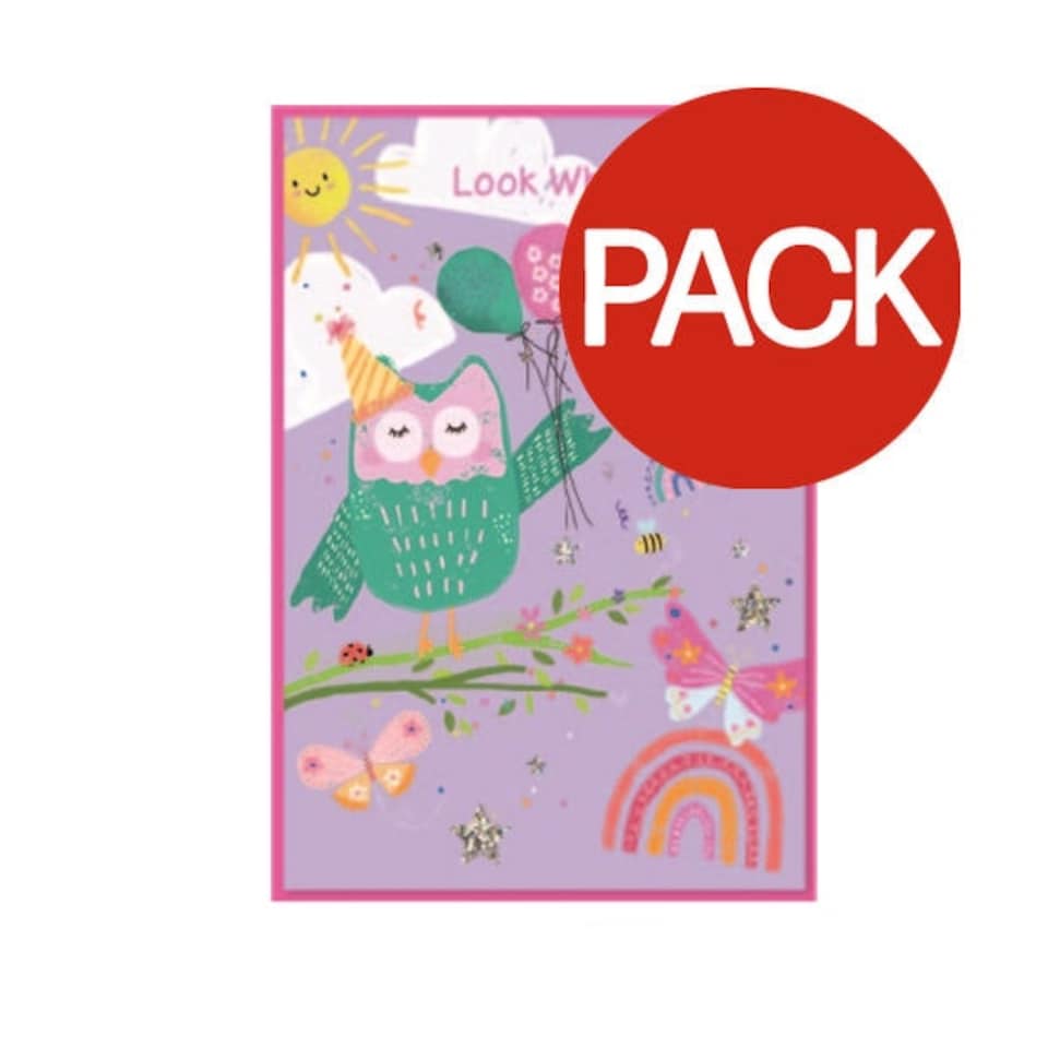 Simon Elvin Look Who´s 1 Today Birthday Greetings Card (Pack of 6) - Multicoloured - One Size