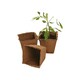 image 2 of Garland Fibre Pots Square 8cm Biodegradable 48 Piece Value Pack Brown