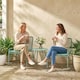 image 7 of Outsunny Rattan Bistro Set with 2 Chairs & Round Table for Patio | Green | Green | 58 x 67 x 75 cm (chair), 46 x 46 x 46 cm (table)
