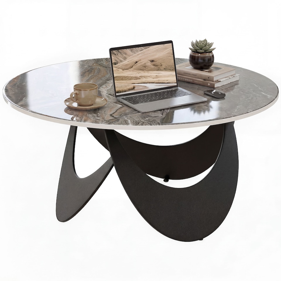image 1 of HOMCOM Coffee Table Sintered Stone Top
