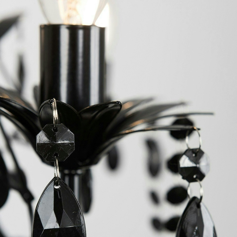 image 1 of ValueLights Odelia 3 Way Black Ceiling Light Chandelier