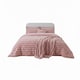 image 1 of Luxury Teddy Cord Design Bedding Set Ultra Soft Cozy Stylish Comfort | Pink | Double