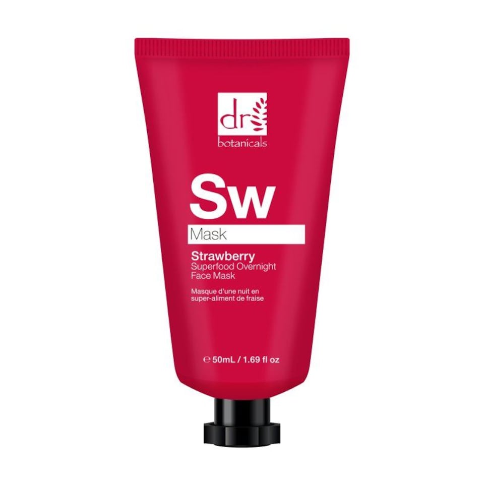 image 1 of Dr. Botanicals Strawberry Anti-Ageing Overnight Face Mask 50ml for Fine Lines, Wrinkles, Dryness