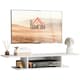 image 1 of HOMCOM Wall Mounted TV  Stand Entertainment Unit with Storage Shelf, White