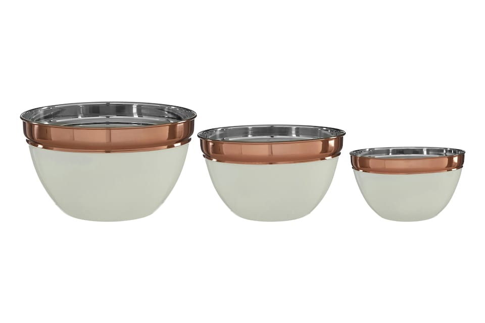image 1 of Orsina Prescott Small Cream & Copper Mixing Bowl
