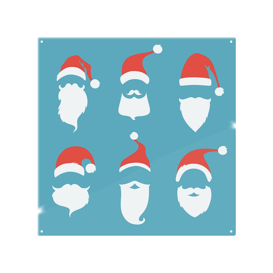 image 1 of Santa Hats Dining Splash Back | White