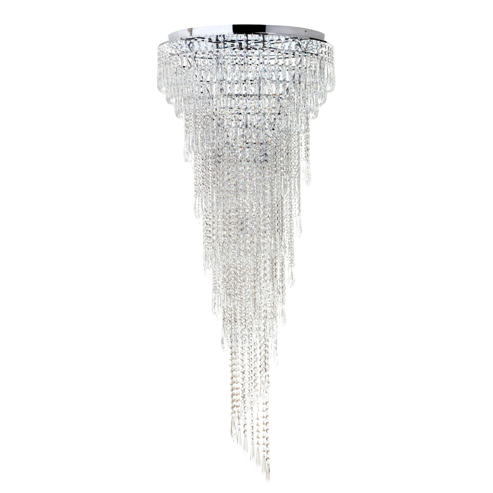 image 1 of BHS Leila 7 Light Flush Ceiling Light, Chrome