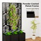 image 6 of Outsunny Metal Raised Garden Bed with Trellis, Outdoor Elevated Planter Box | Black | Black