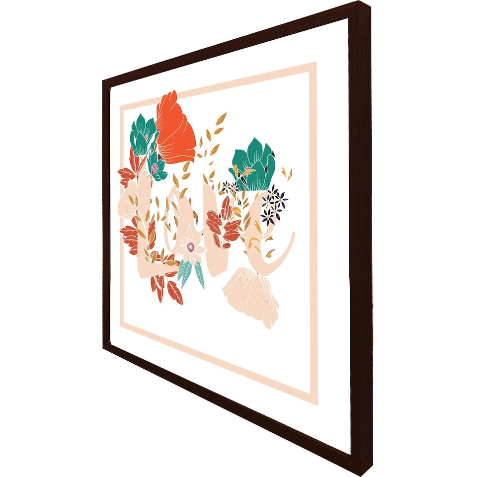 image 1 of Love & flowers (Picture Frame) Grey | XS