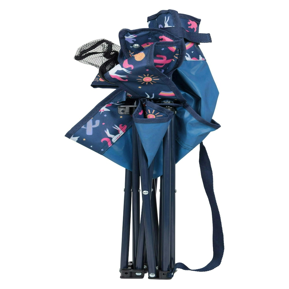 image 1 of Mountain Warehouse Kids Patterned Mini Folding Chair Picnic Outdoor Furniture Blue