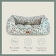 image 6 of Morris & Co Willow Boughs Print Square Box Dog & Cat Bed - Small Green | S