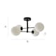 image 7 of ValueLights Darla Black Frosted Globe Bathroom Ceiling Light | Black