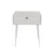 image 4 of Options Saturn 1 Drawer Metal Bedside Cabinet - Painted Finish with Metal Handle and Mid-Century Tapered Legs