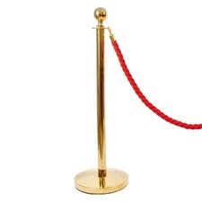 1 Prestige Brass Pole With 1 Red Braided Rope