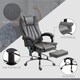 image 10 of Vinsetto 6-Point Vibrating Heat Massage Chair w/ Microfibre Charcoal Grey