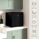 image 3 of HOMCOM 46L Counter Top Fridge Mini Fridge with Lock Chiller Box Black