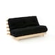 image 1 of 4ft6 Double Futon Mattress And Base Set in Black