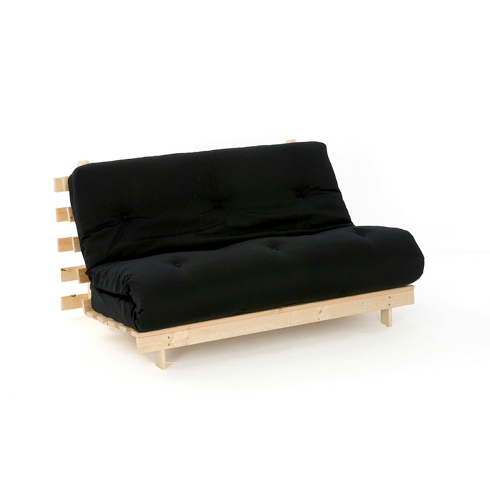 image 1 of 4ft6 Double Futon Mattress And Base Set in Black