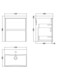 image 2 of Balterley Chartley Contemporary 2 Drawer Wall Hung Vanity Unit with Thin Edge Basin, Graphite Grey Woodgrain, 500mm