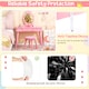 image 7 of COSTWAY Princess Vanity Table & Chair Set Kids Set Pink