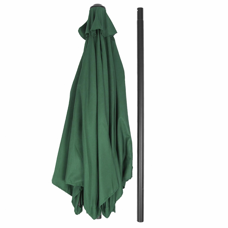 image 1 of Harbour Housewares 2.7M Tilting Garden Parasol -  Green - Crank Handle Waterproof Sun Umbrella Patio Shade Canopy Carry Bag