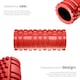 image 3 of Foam Roller with Textured Surface for Therapy Treatment, 335 x 145 mm | Red | red | 33,50 x 14,50 x 14,50 cm | 1