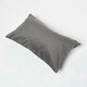 image 5 of Homescapes Grey Velvet Cushion - Bolster 30 x 50 cm Grey