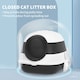 image 5 of PawHut Foldable Cat Litter Tray Hooded Cat Litter Box w/ High Side, Black