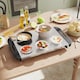 image 8 of HOMCOM 4 Tray Electric Food Warmer Buffet Server with Warming Plate, Cool Touch Handles, Adjustable Temperature, 300W, 2 x 2.4L and 2 x 1L Pans