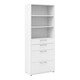 image 1 of Prima Bookcase 2 Shelves with 2 Drawers 2 File Drawers in White