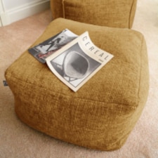 rucomfy Indoor Bean Bag Ottoman - Weave Pouffe Footstool