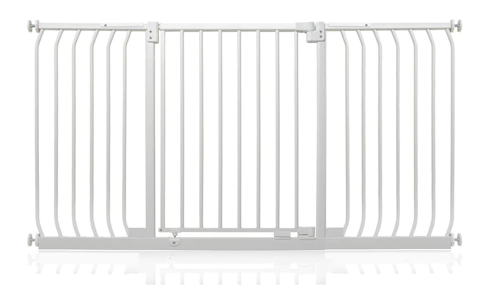 image 1 of Safetots Elite Pressure Safety Gate, 152cm - 161cm, Matt White, Pressure Fit Stair Gate, Baby Gate for Doors Hallways and Spaces, Safety Barrier, Easy Installation